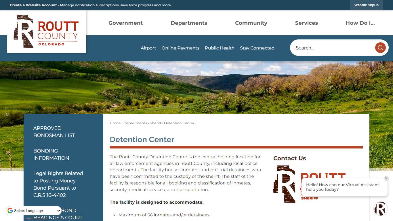 Detention Center | Routt County, CO - Official Website