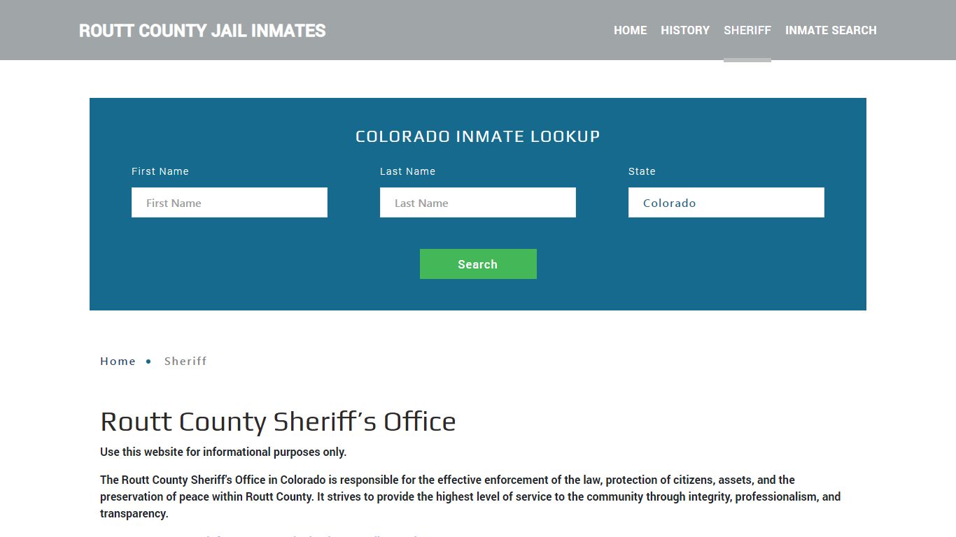 Routt County Sheriff, CO Arrest Warrant Lookup