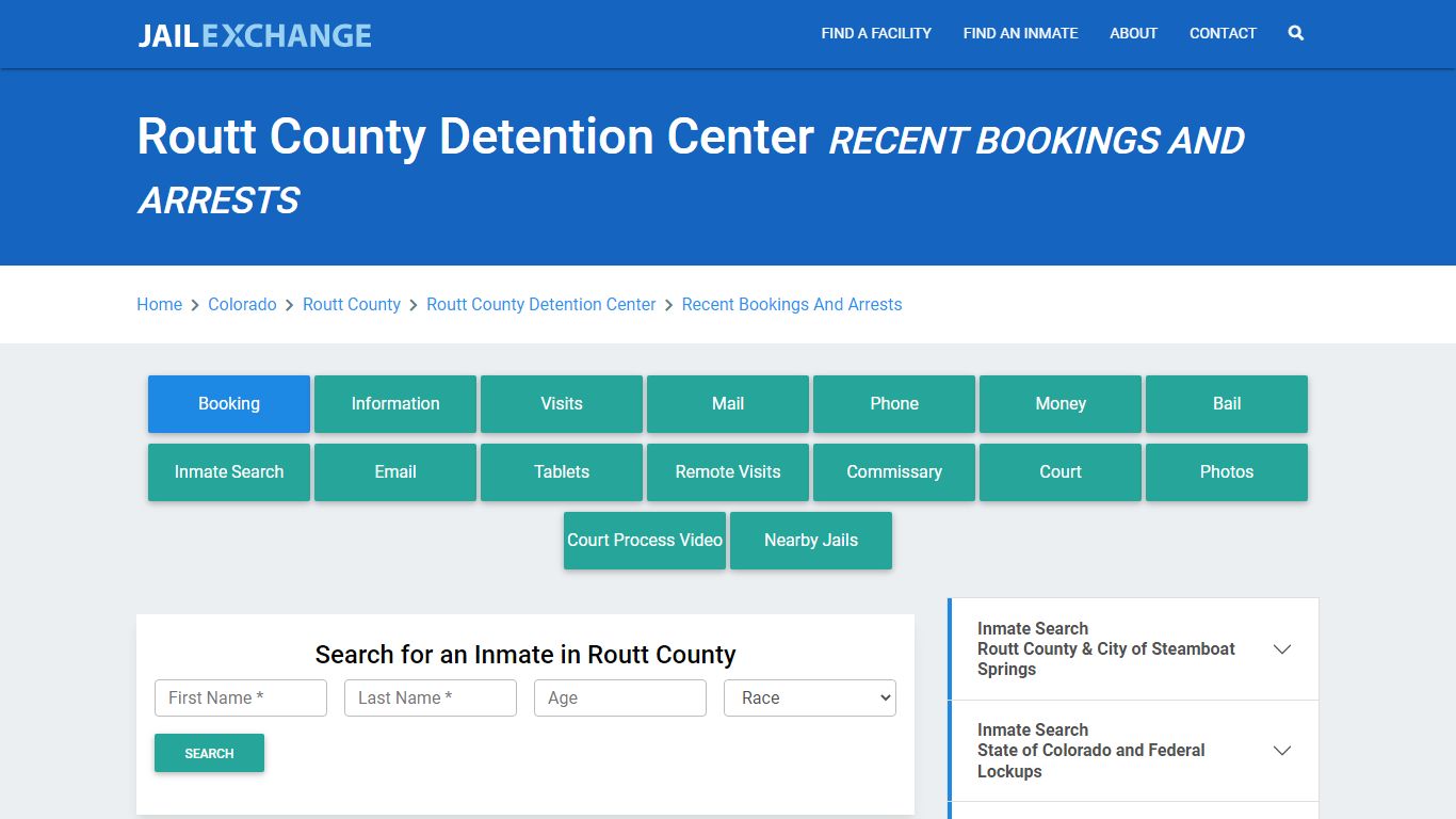 Routt County Detention Center Recent Bookings And Arrests - Jail Exchange