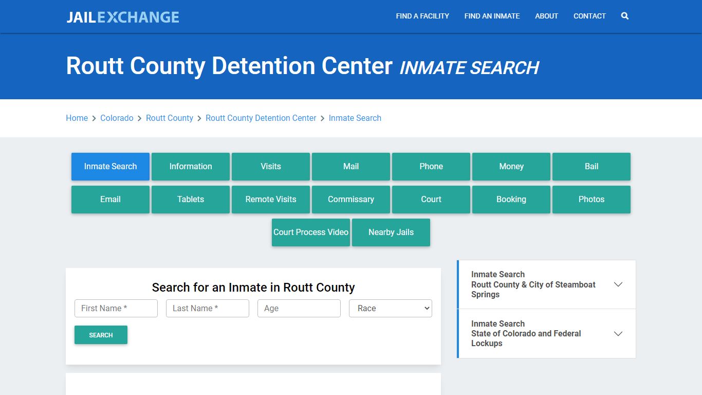 Routt County Detention Center Inmate Search - Jail Exchange